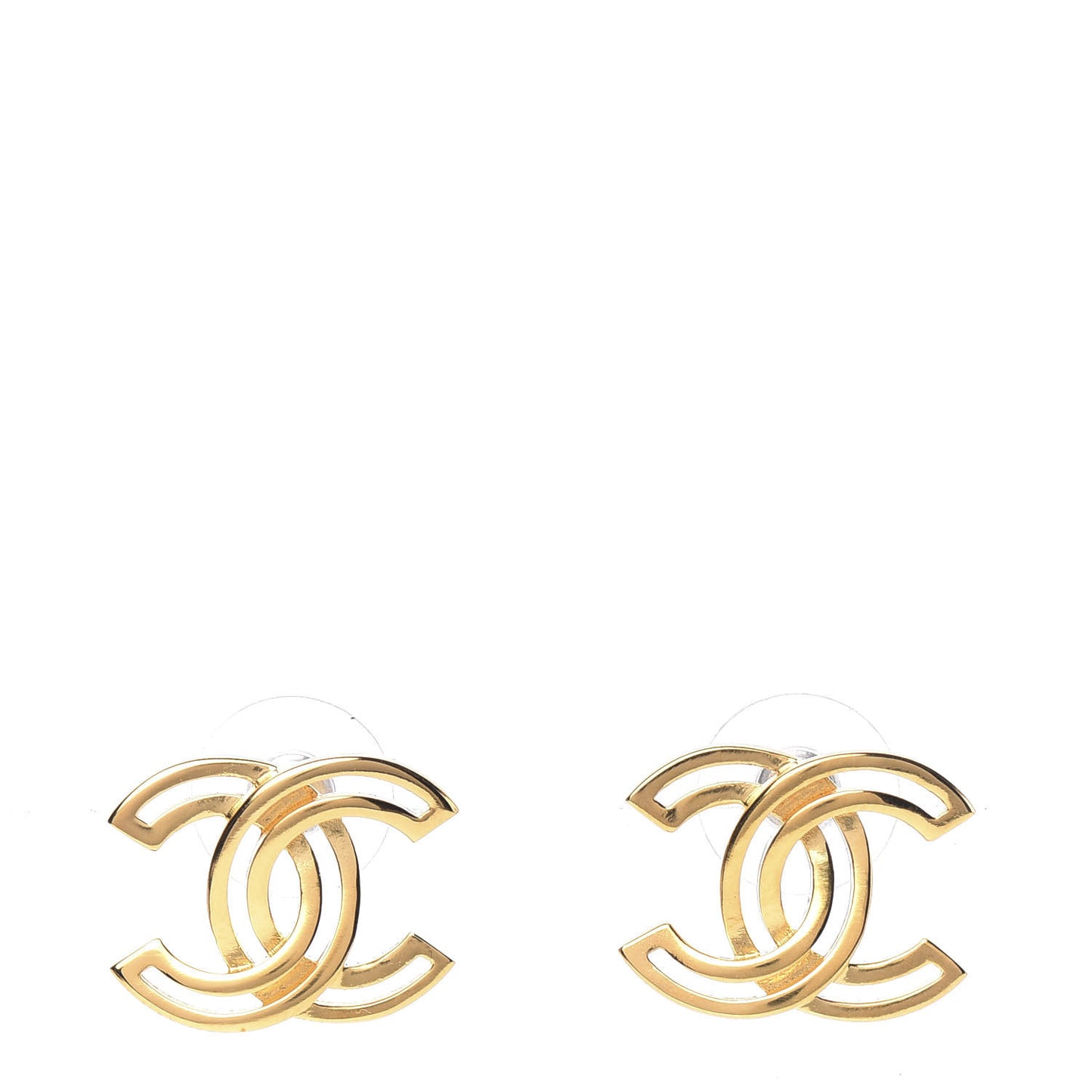 Metal Obazine CC Earrings Gold