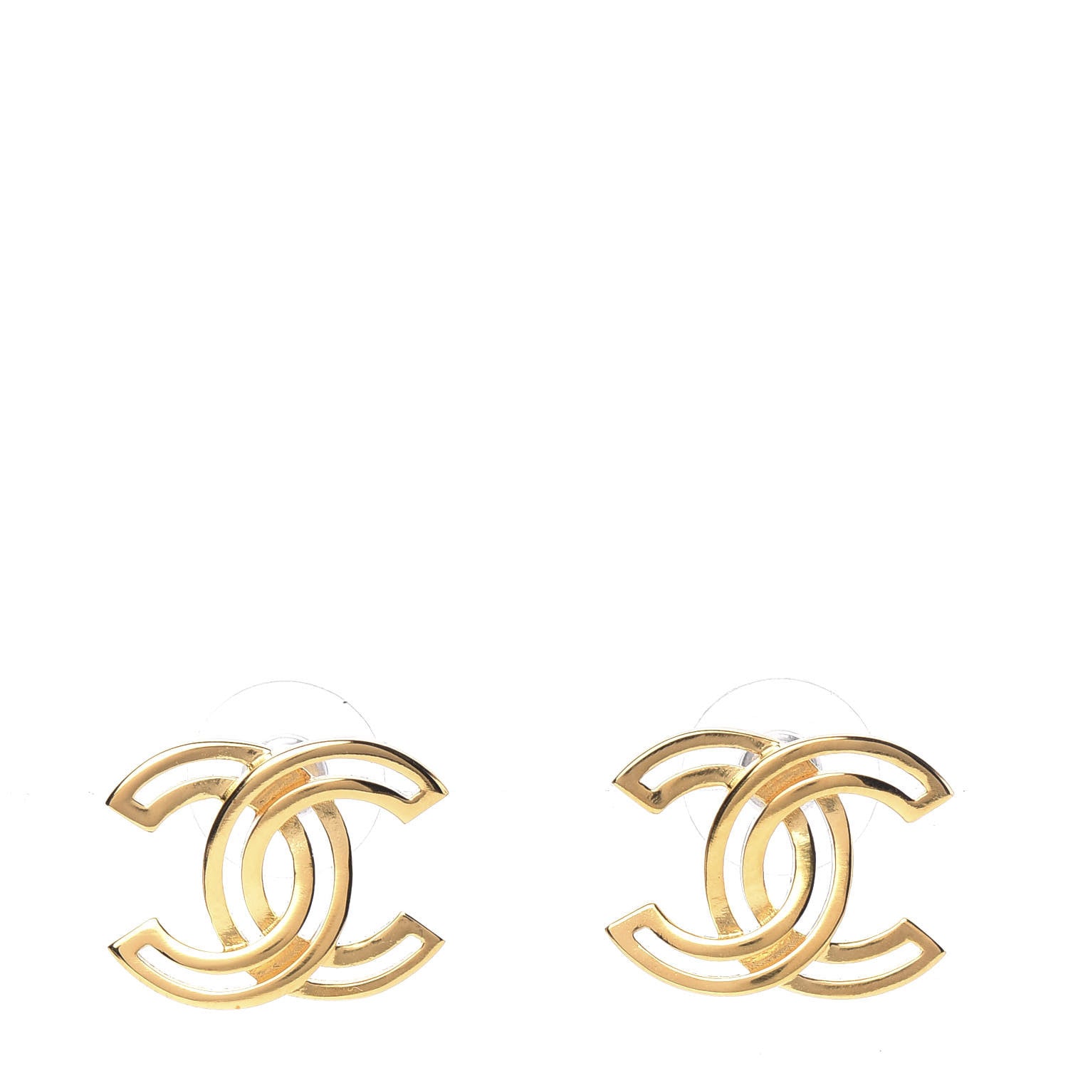 Chanel Metal Obazine CC Earrings Gold 1 of 5