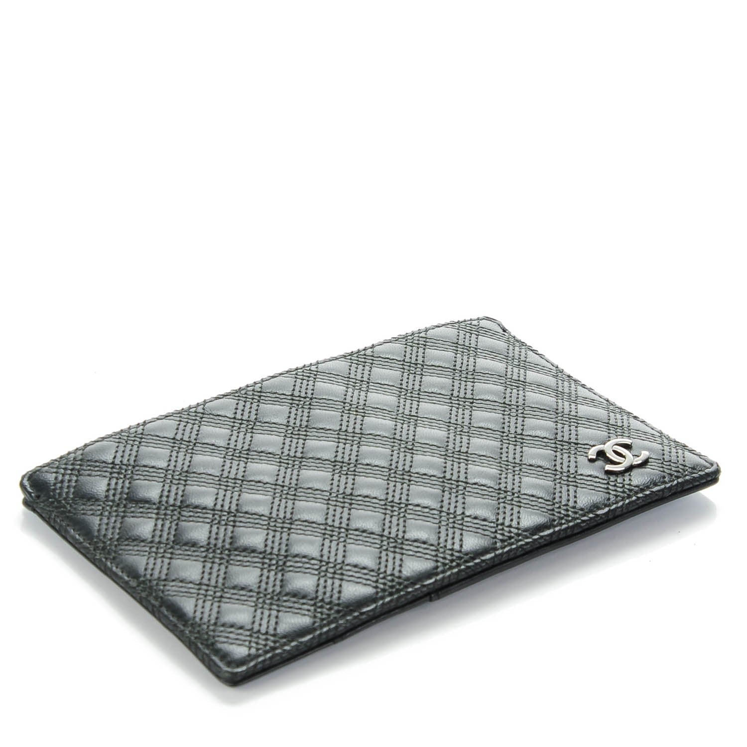 Chanel Lambskin Diamond Stitched Card Holder Black 4 of 8