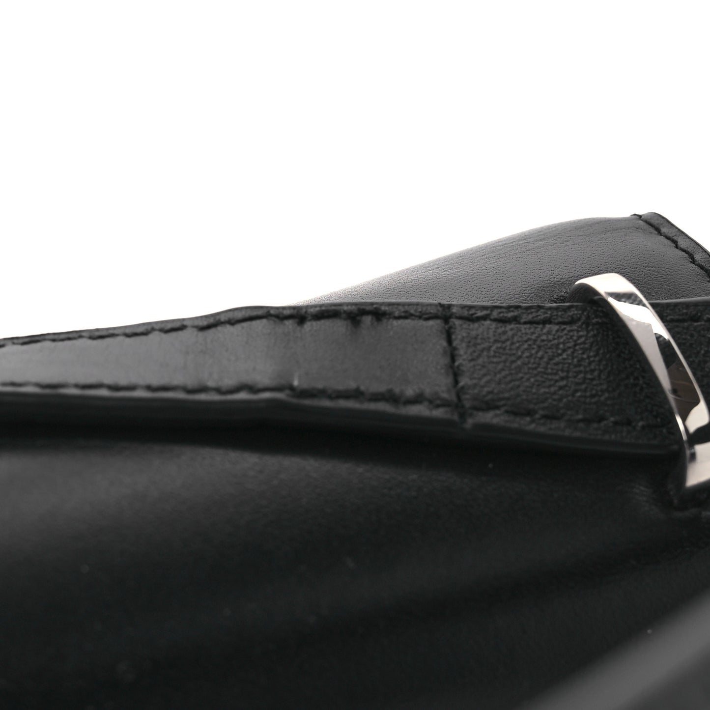 Polished Saddle Calfskin Sofia 8.75 Shoulder Bag Black