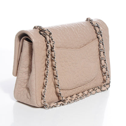 Chanel Lambskin Camellia Stitched Medium Double Flap Light Pink 3 of 7