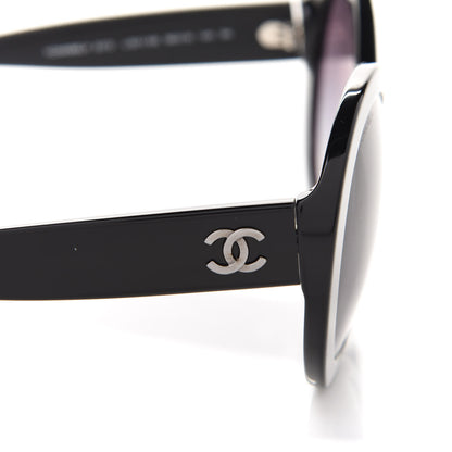 Chanel Oval CC Sunglasses 5372 Black 5 of 8