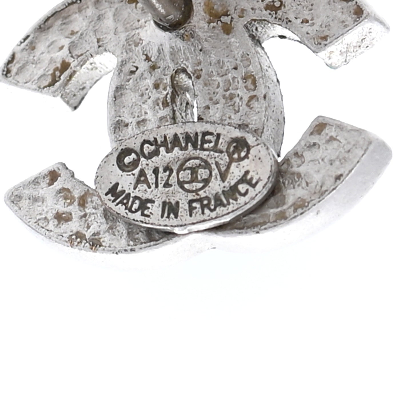 Crystal CC Earrings Silver