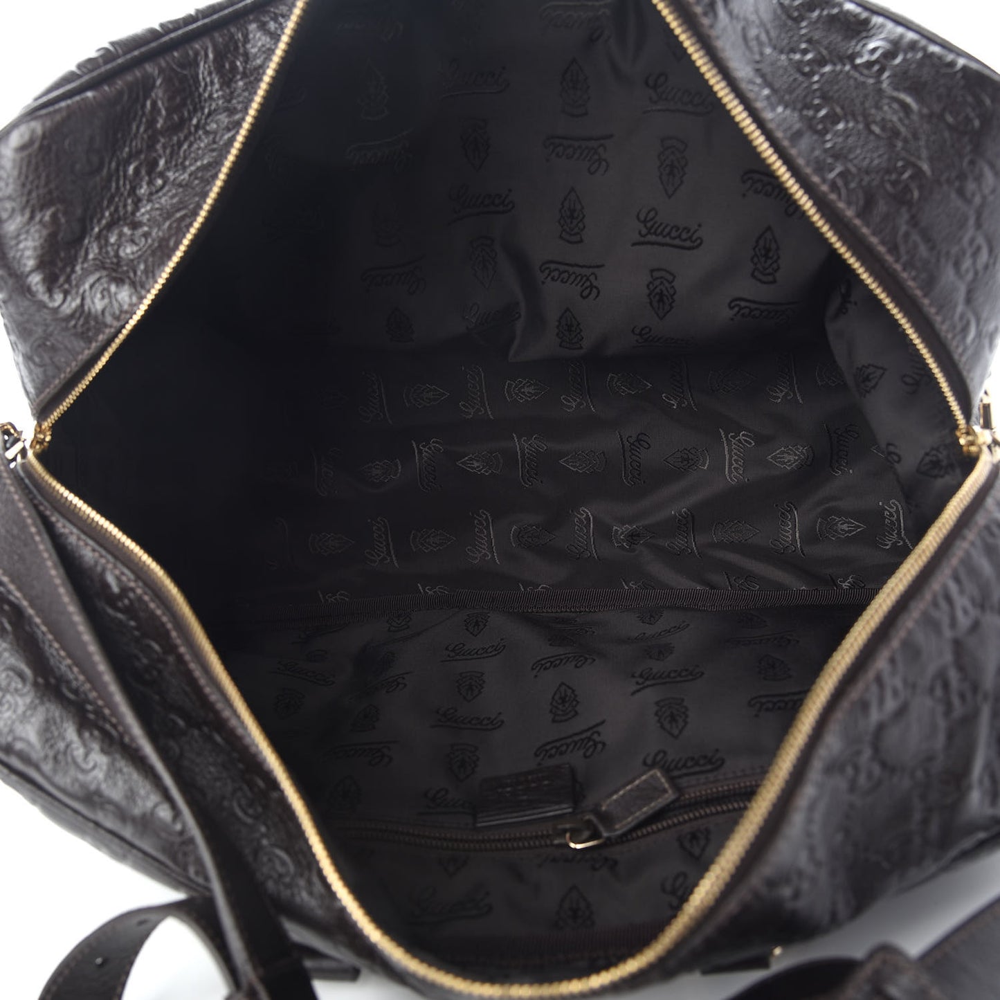 Guccissima Medium Carry On Duffle Dark Brown