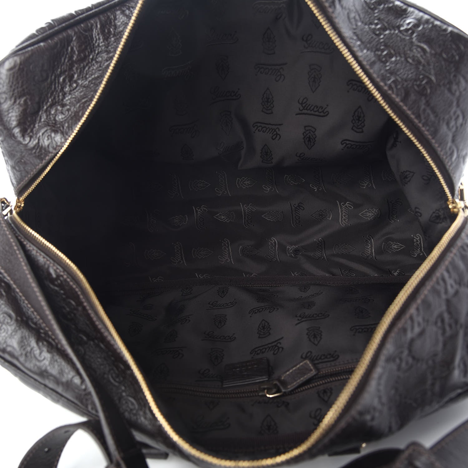 Gucci Guccissima Medium Carry On Duffle Dark Brown 4 of 15
