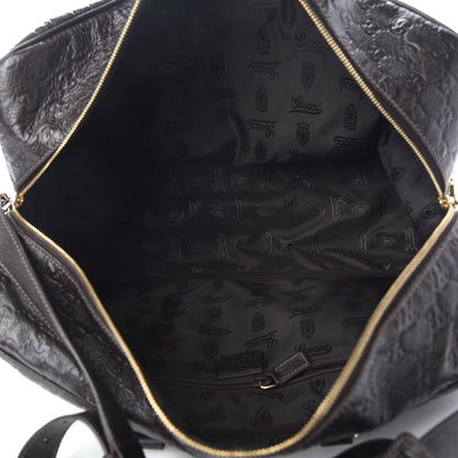 Gucci Guccissima Medium Carry On Duffle Dark Brown 4 of 15