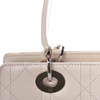 Christian Dior Calfskin Cannage Stitched East West Lady Dior White 24 of 29