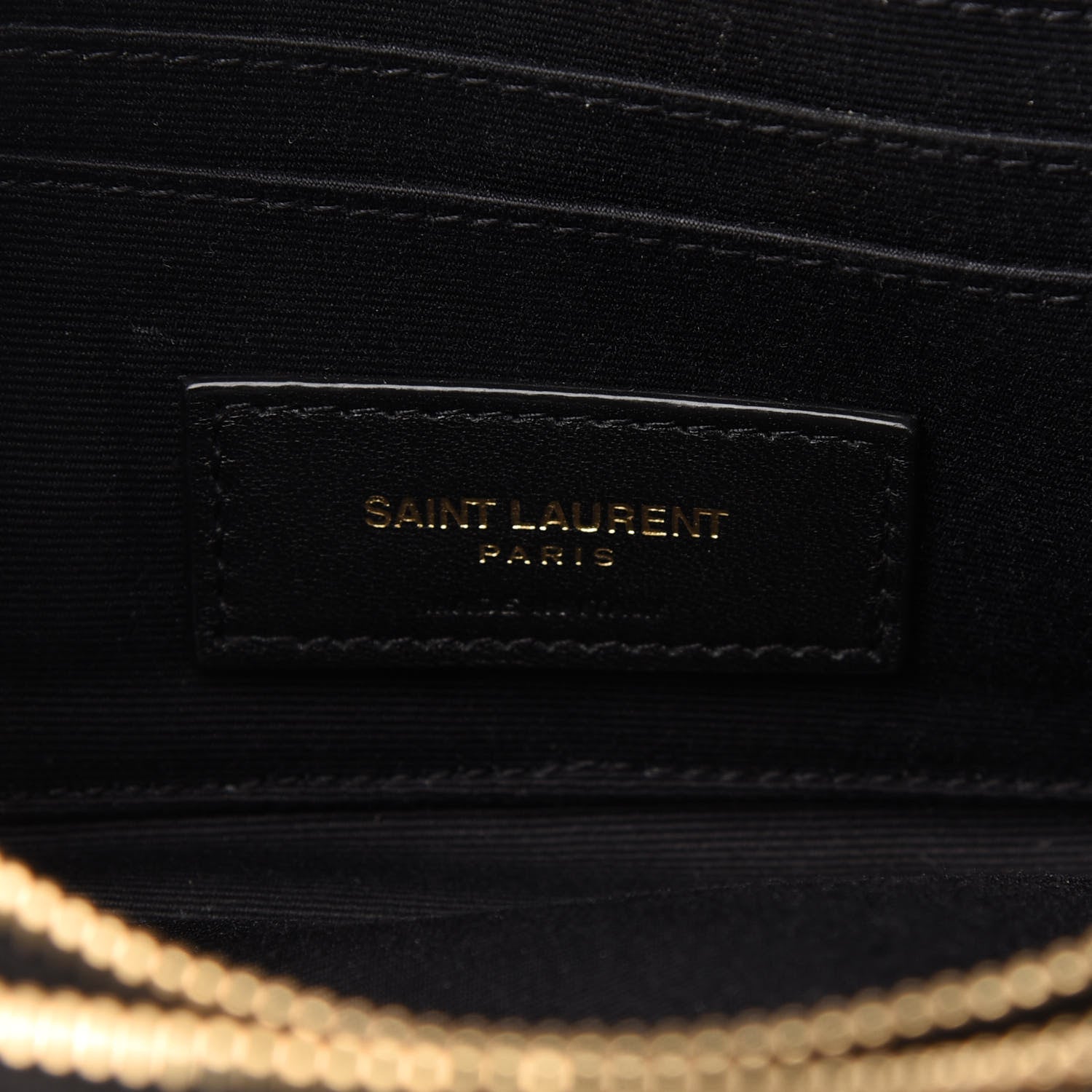 Saint Laurent Grained Lambskin Quilted Mini Becky Double Zip Bag Black 8 of 11
