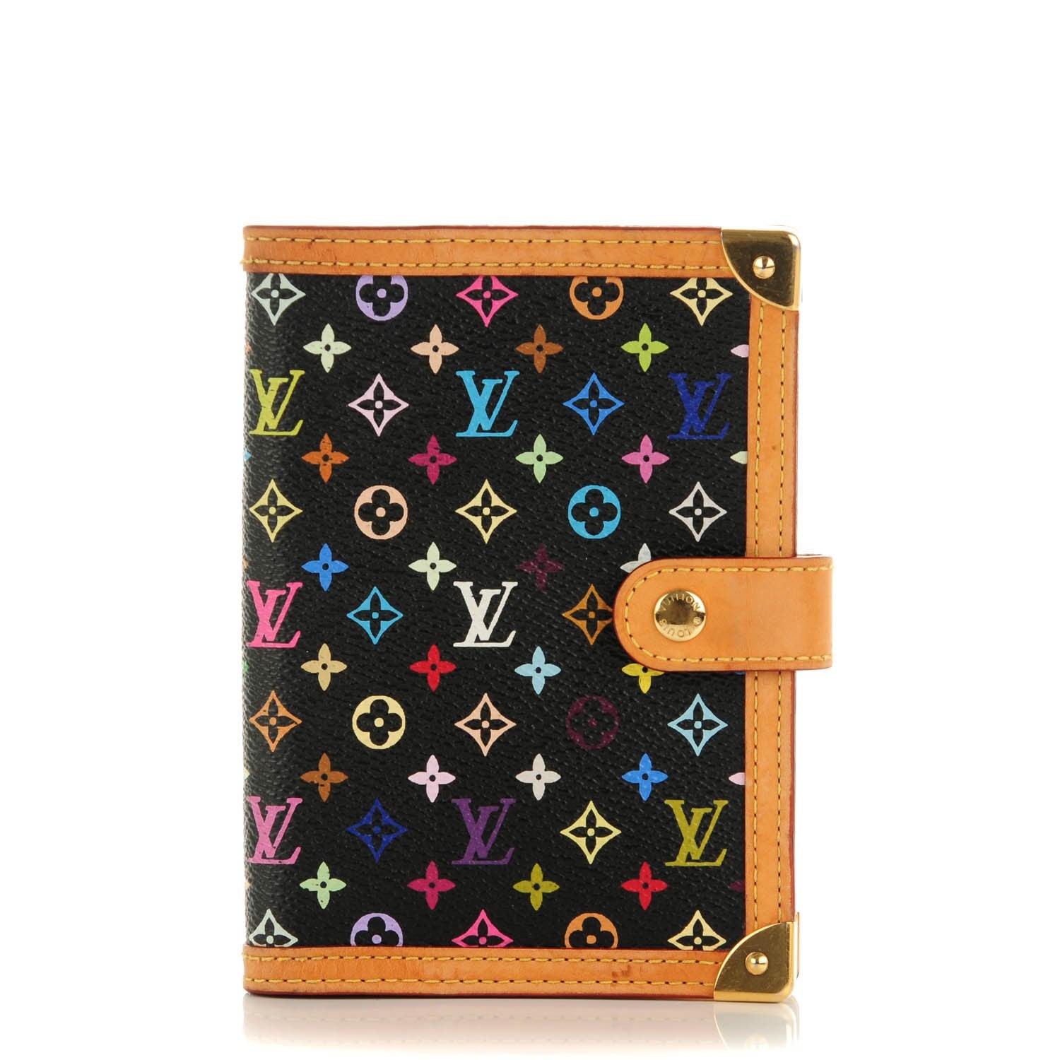 Louis Vuitton Monogram Multicolor Small Ring Agenda Cover Black 1 of 7