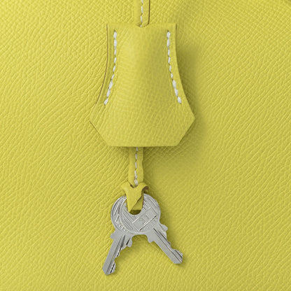 Hermes Epsom Candy Birkin 30 Lime Gris Perle 14 of 34
