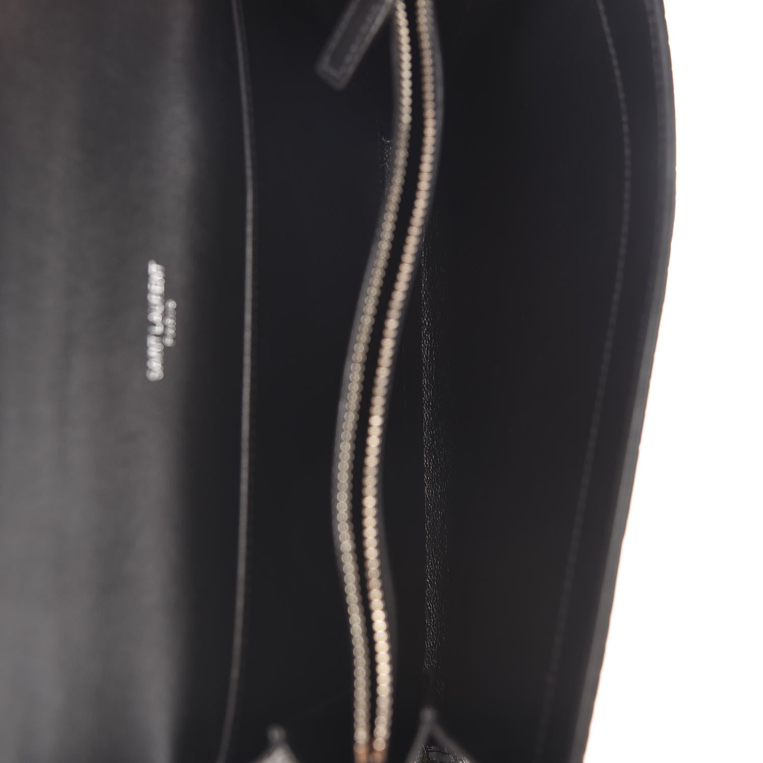 Saint Laurent Calfskin Crocodile Embossed Monogram Uptown Crossbody Black 5 of 10