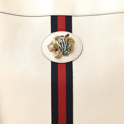 Gucci Suede Calfskin Large Rajah Chain Tote White 10 of 10