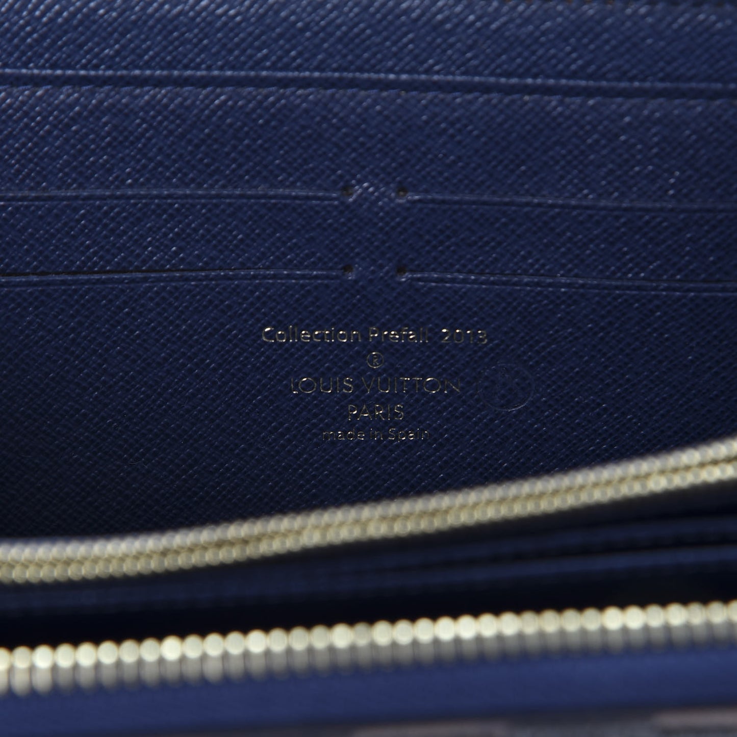 Damier Paillettes Zippy Wallet Blue