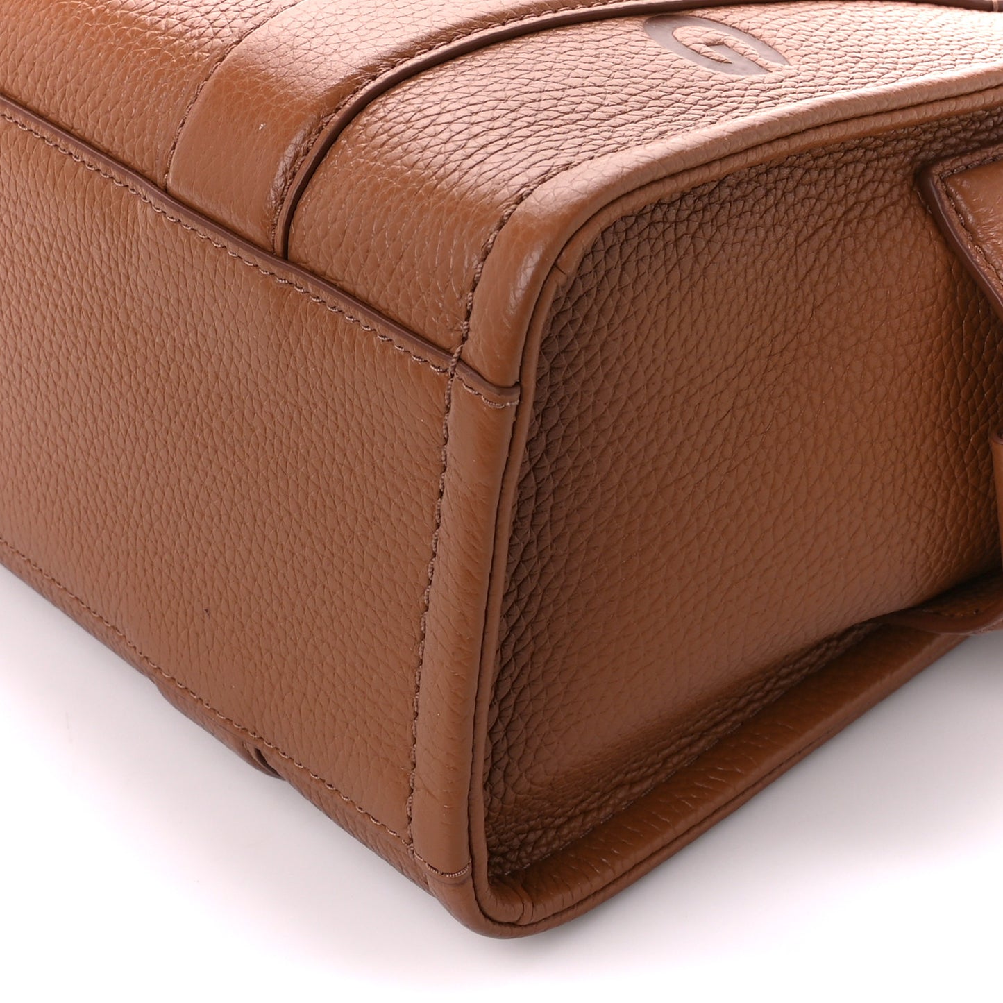 Grained Calfskin Small The Tote Bag Argan Oil