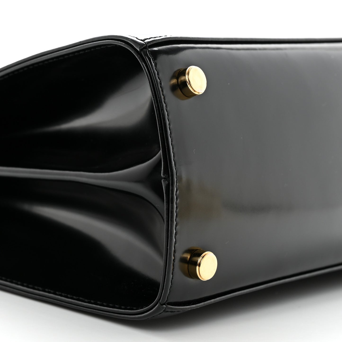 Brushed Off Calfskin Iconic Top Handle Bag Black