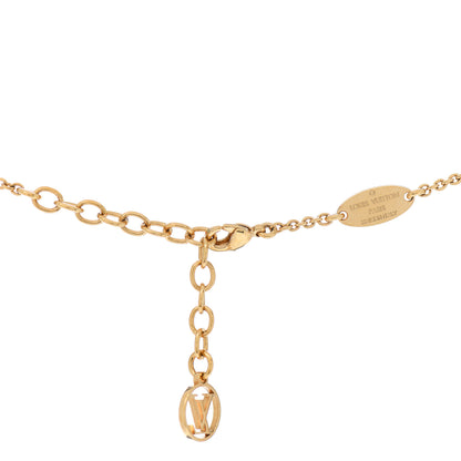 Louis Vuitton Essential V Necklace Gold 4 of 4