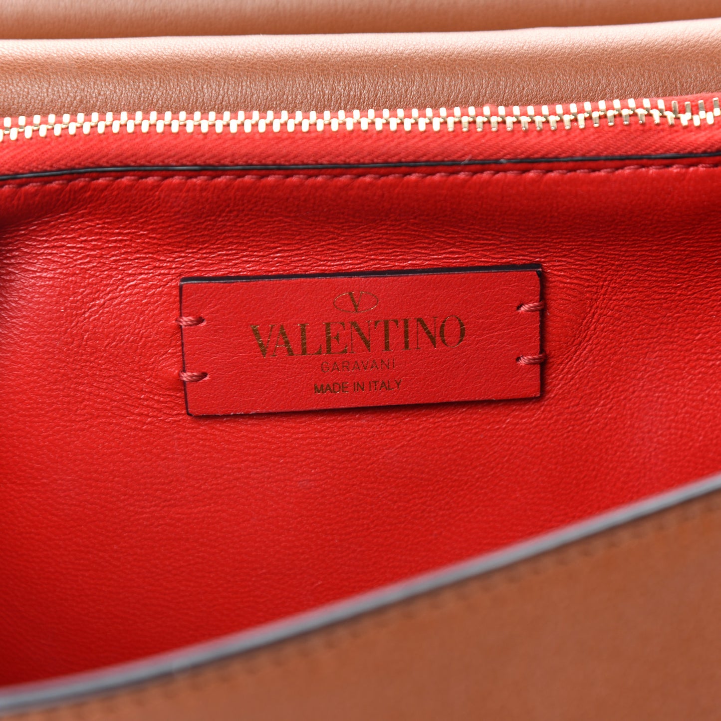 Grained Calfskin Rockstud Saddle Bag Selleria