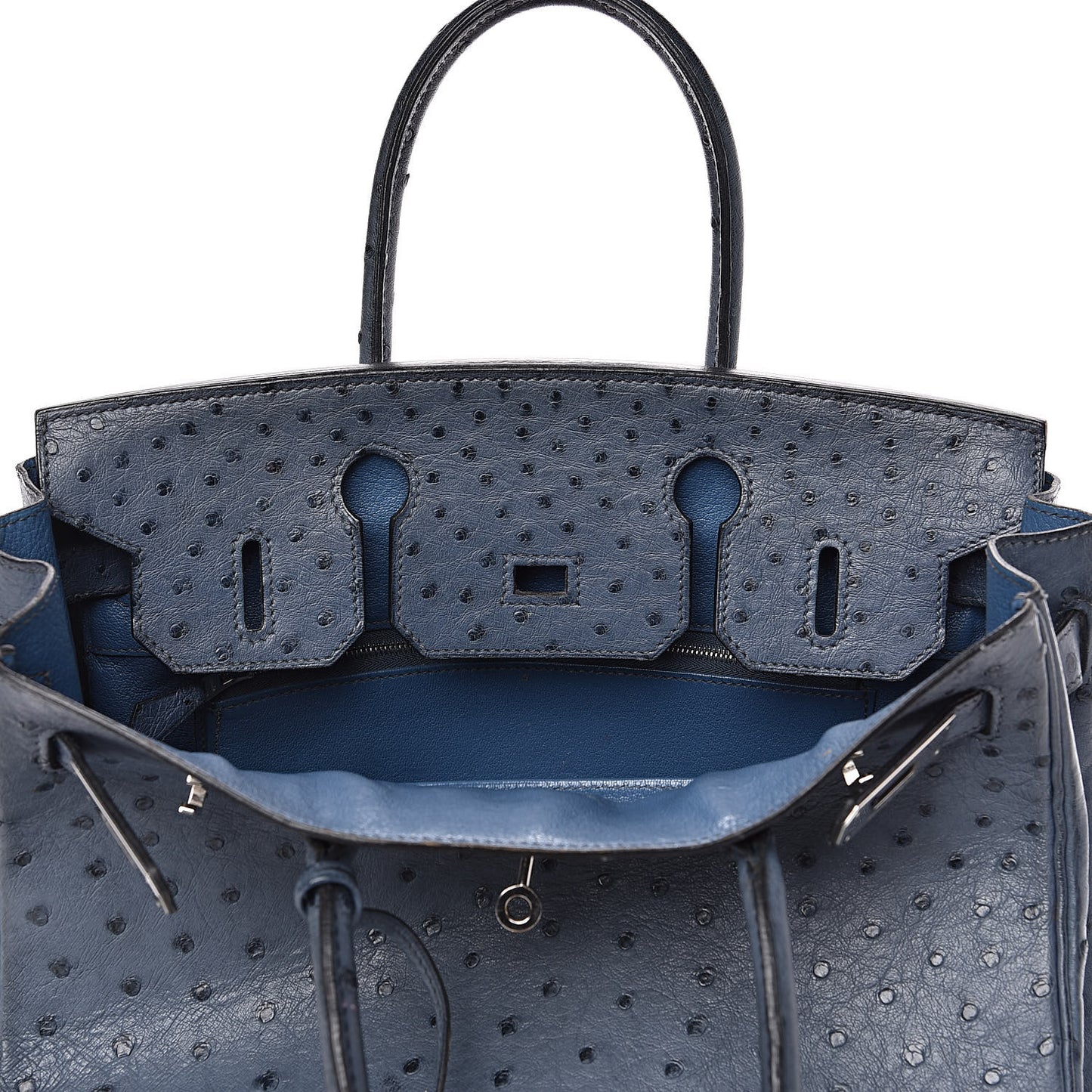 Ostrich Birkin 30 Bleu Roi