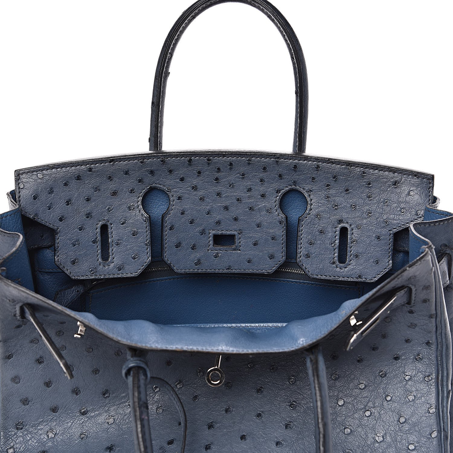 Hermes Ostrich Birkin 30 Bleu Roi 19 of 30