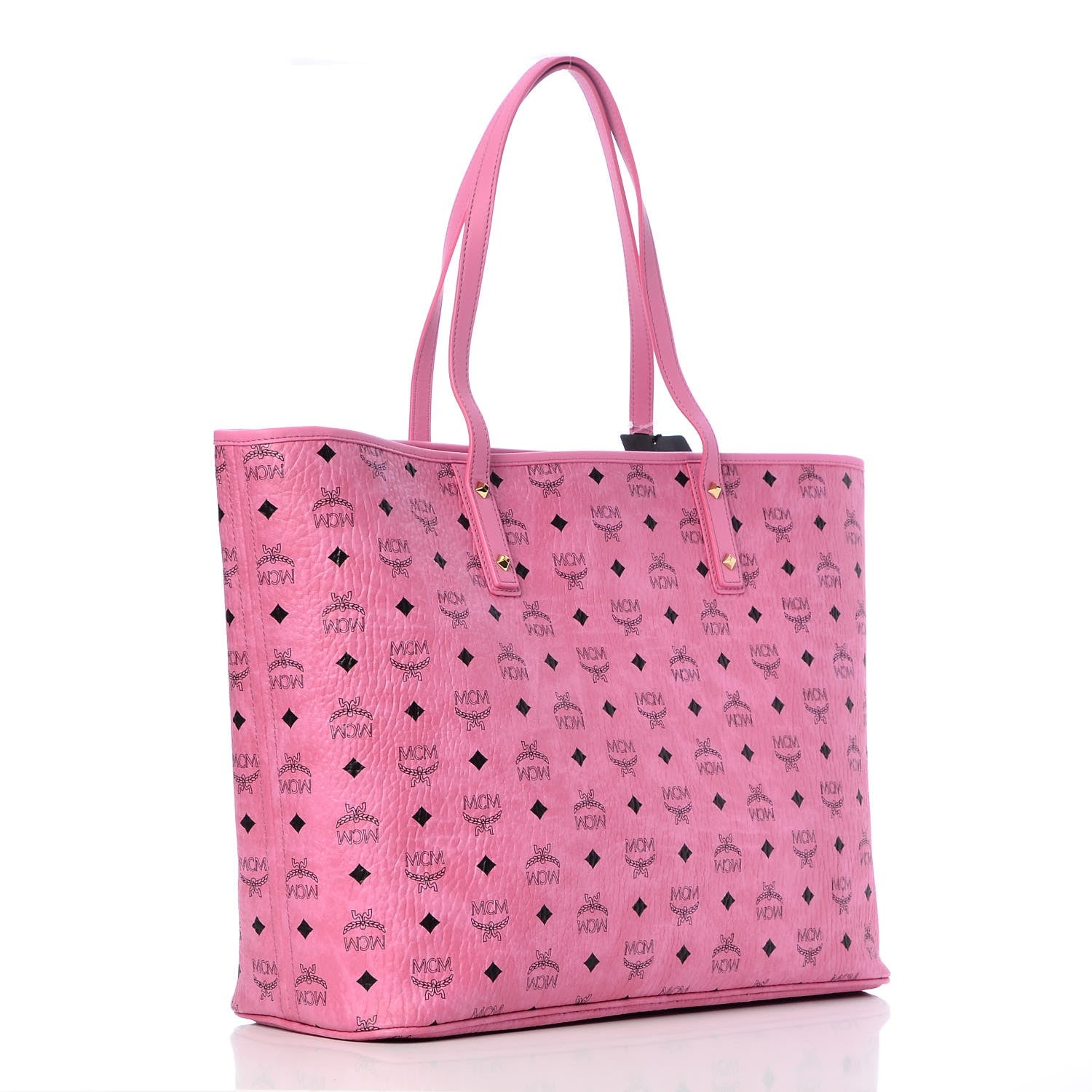 MCM Visetos Large Anya Shopper Tote Pink 3 of 8
