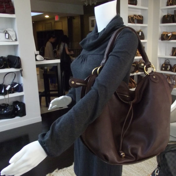 Celine Leather Hobo Burgundy 2 of 10