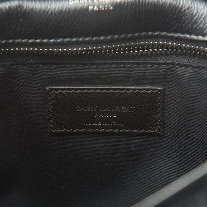 Saint Laurent Crinkled Calfskin Matelasse Monogram Large Niki Chain Satchel Black 7 of 11