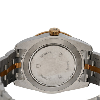 TUDOR Stainless Steel 18K Yellow Gold Diamond 42mm Glamour Double Date Automatic Watch Black 57003 4 of 4