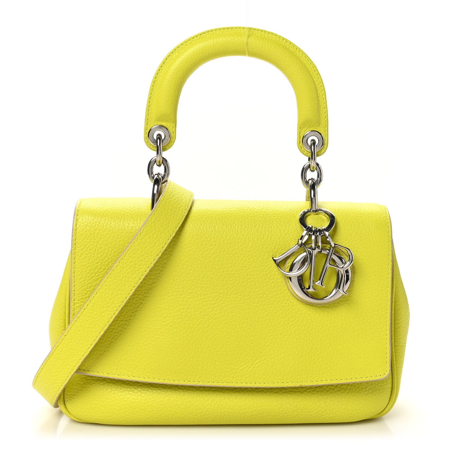 Christian Dior Bullcalf Mini Be Dior Flap Vert Acide 1 of 9