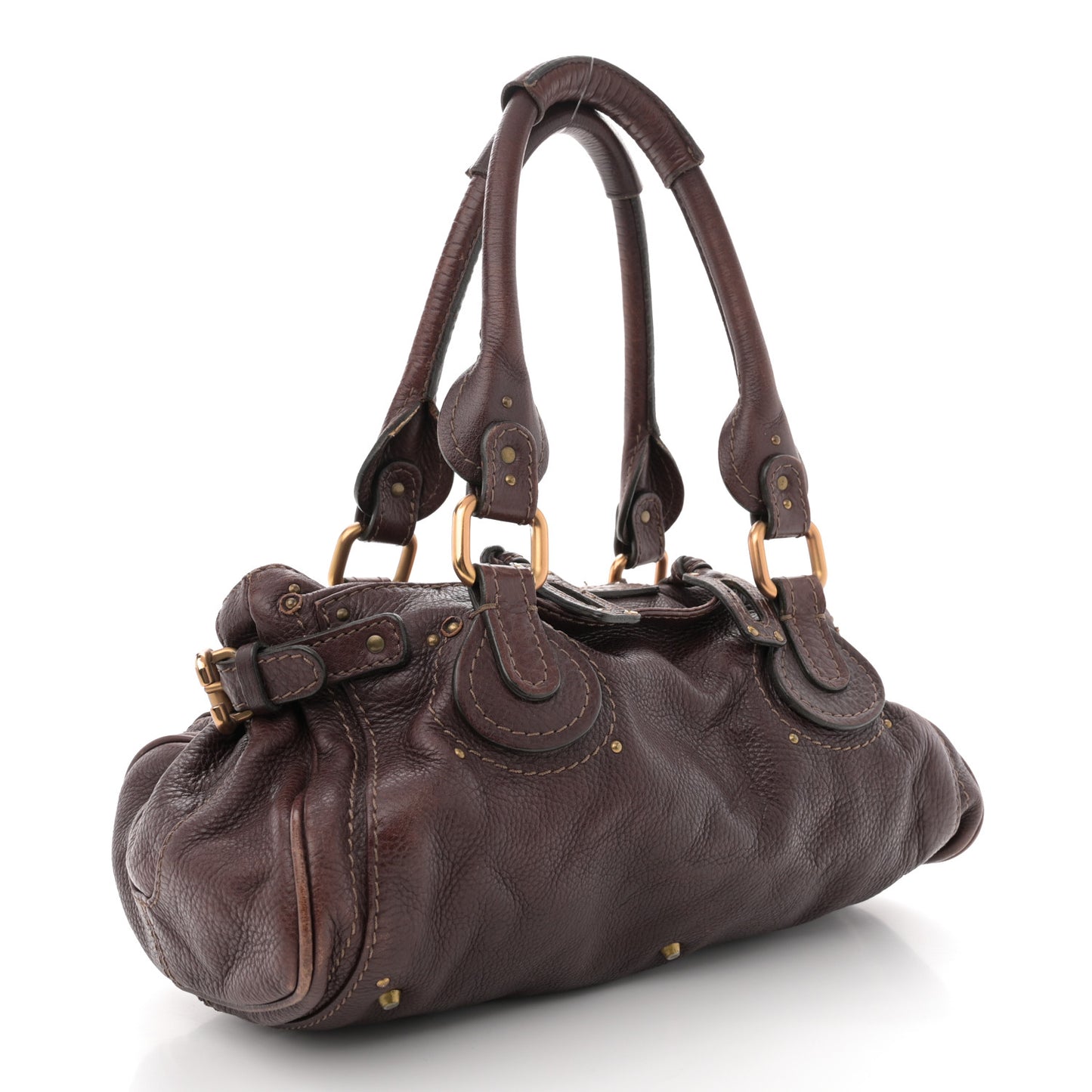 Calfskin Medium Paddington Satchel Chocolate