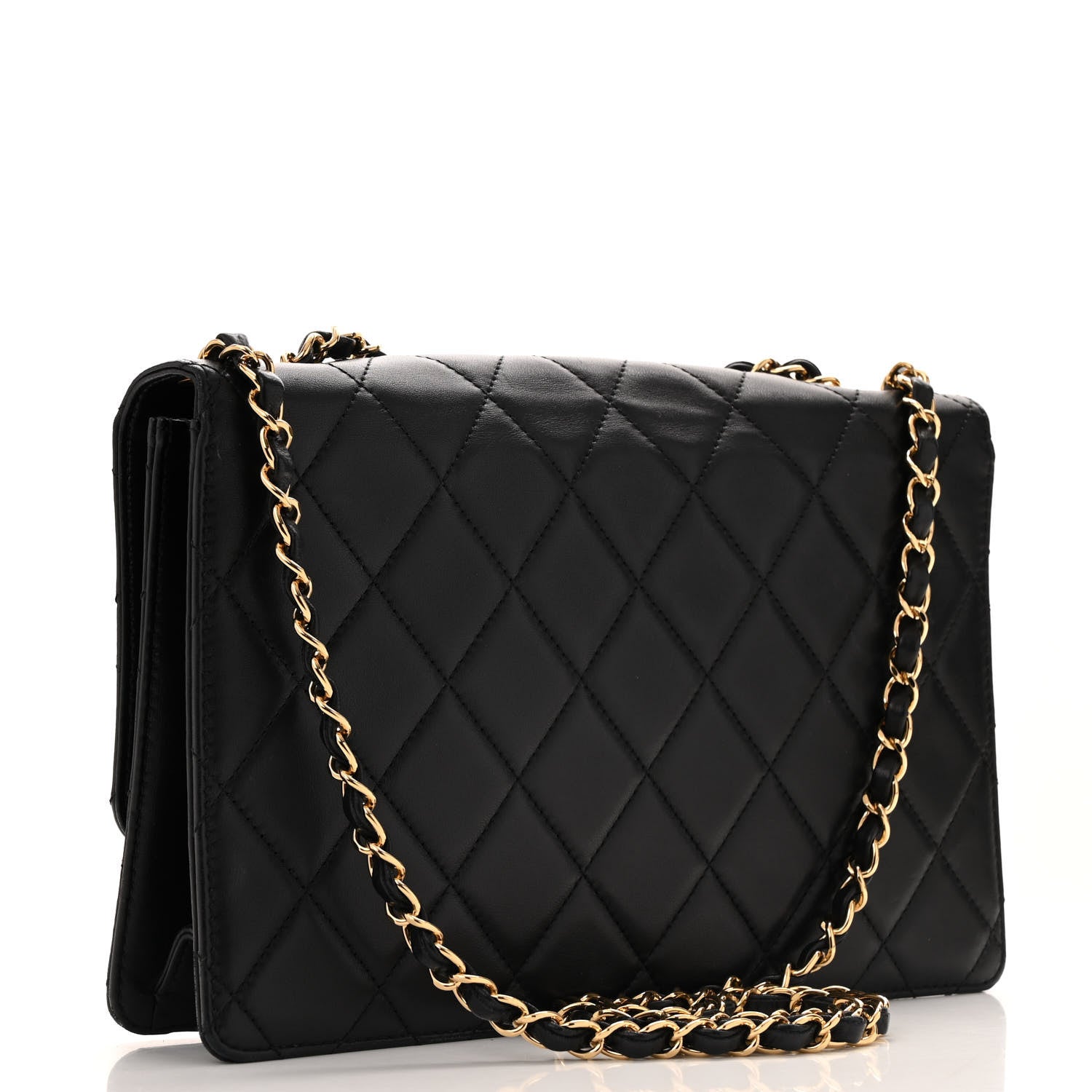 Chanel Lambskin Quilted Large Golden Class Flap Black 3 of 13