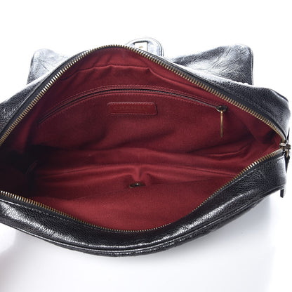 Chanel Crumpled Grained Calfskin Quilted Large Shiva Flap Black 5 of 9