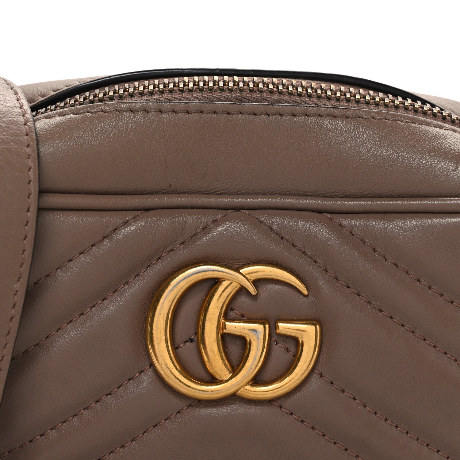 Gucci Calfskin Matelasse Mini GG Marmont Chain Shoulder Bag Porcelain Rose 8 of 12