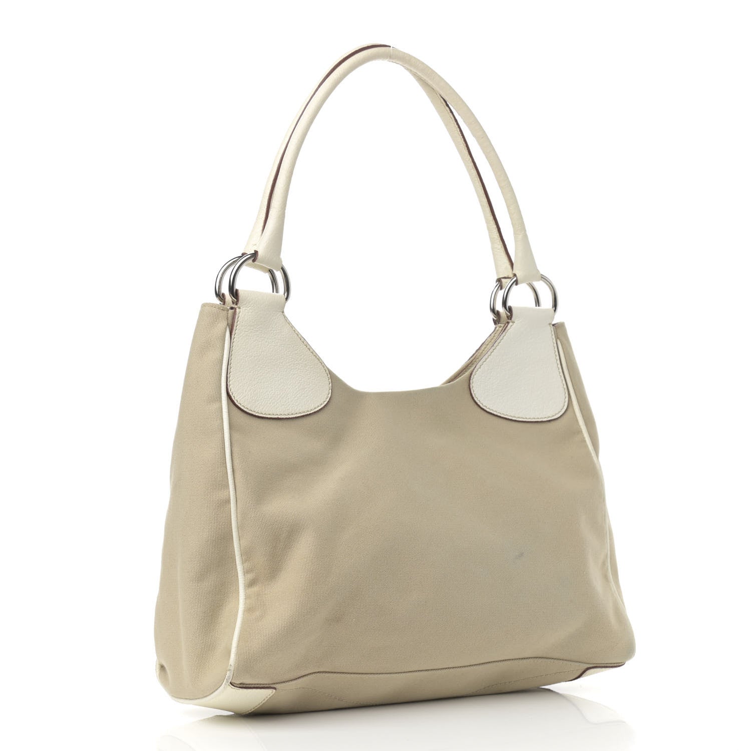 Prada Canapa Moon Shoulder Bag Sabbia White 3 of 17