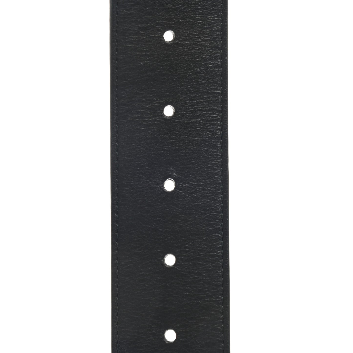 Moon Calfskin Pearl Double G 40mm Belt 80 32 Black Cream