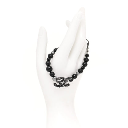 Chanel Beaded CC Bracelet Black 2 of 6