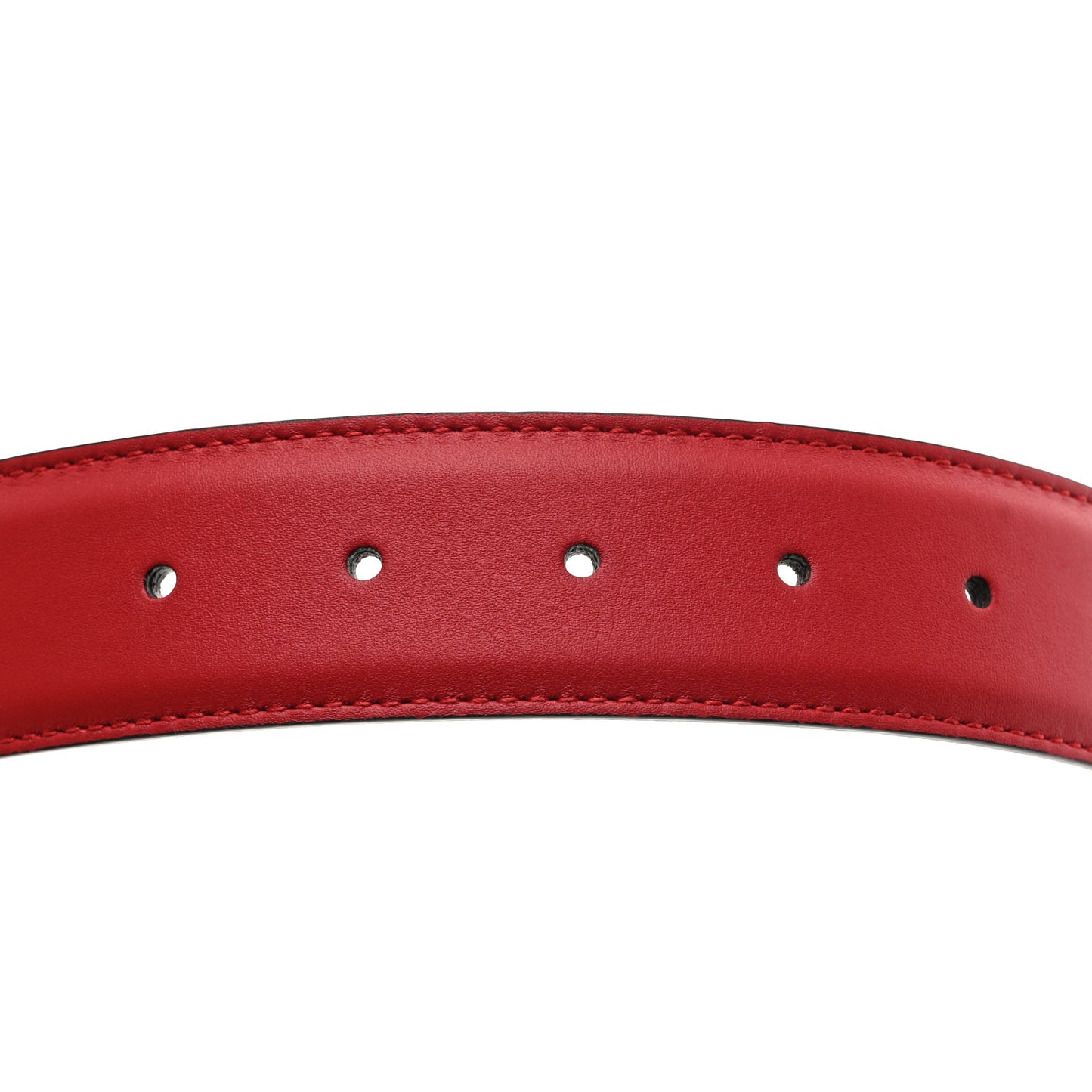 Moon Calfskin Interlocking G 37mm Belt 90 36 Vibrant Red