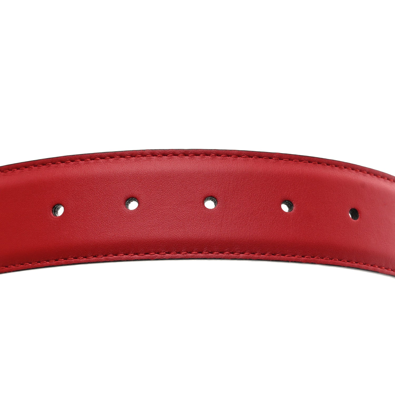 Gucci Moon Calfskin Interlocking G 37mm Belt 90 36 Vibrant Red 5 of 5
