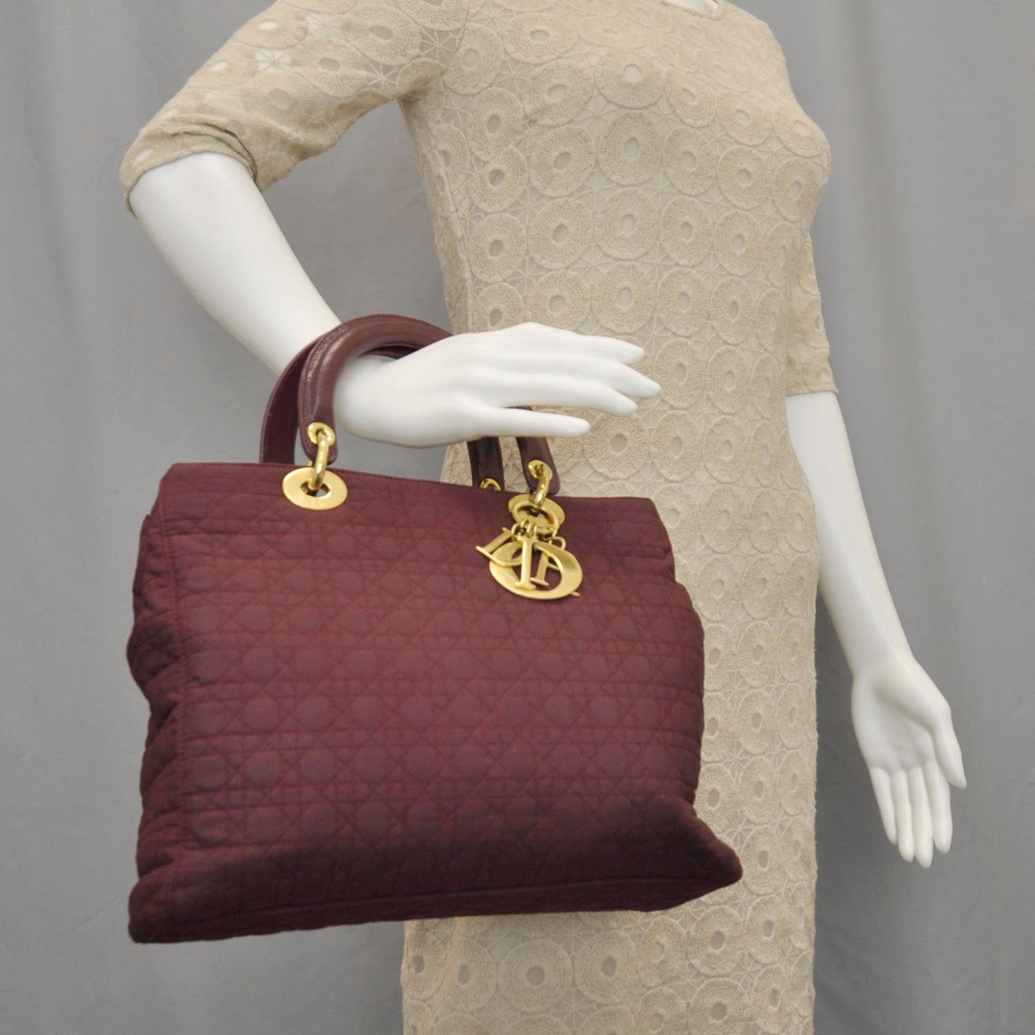 Christian Dior Nylon Cannage Large Lady Dior 2 of 10
