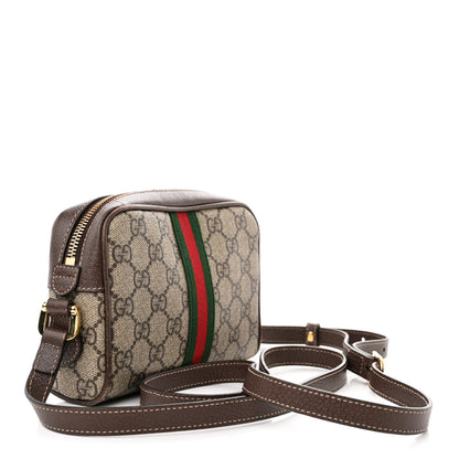 Gucci GG Supreme Monogram Web Mini Ophidia Shoulder Bag Brown 3 of 13