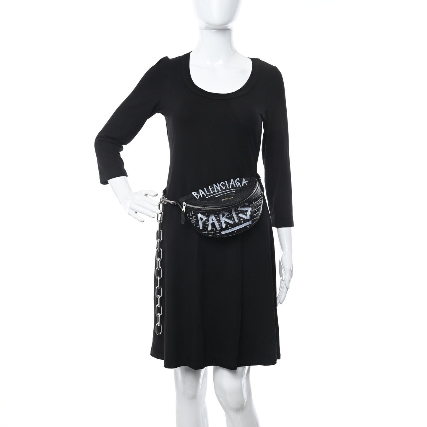 Agneau Arena Graffiti All Over XXS Souvenir Belt Bag Black White