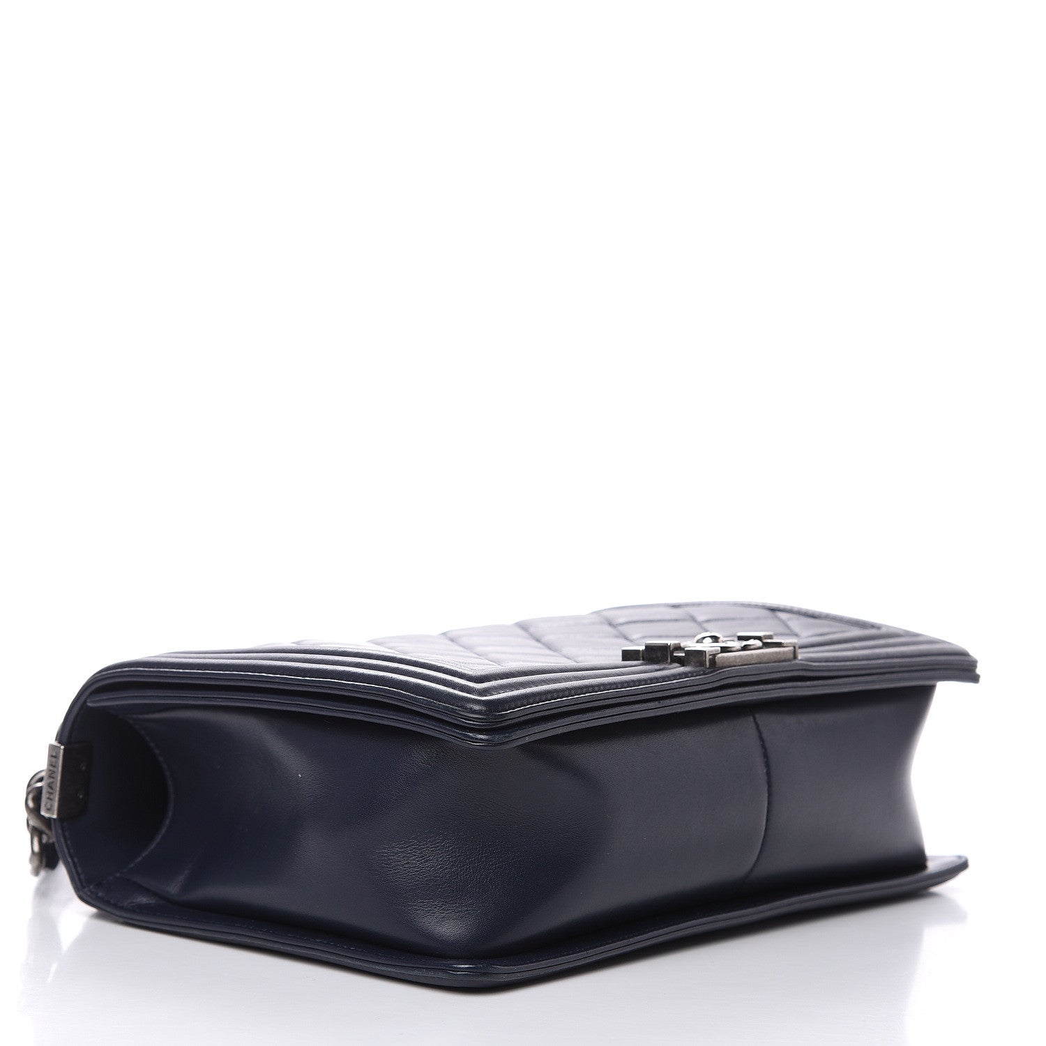 Chanel Calfskin Quilted New Medium Boy Flap Dark Navy Blue 4 of 17