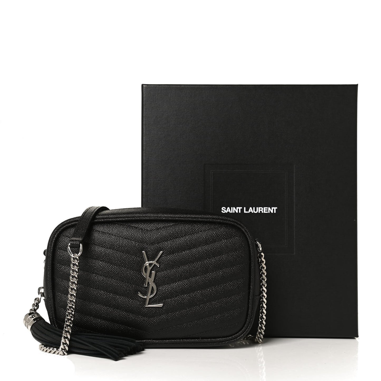 Grain De Poudre Matelasse Monogram Mini Lou Camera Bag Black