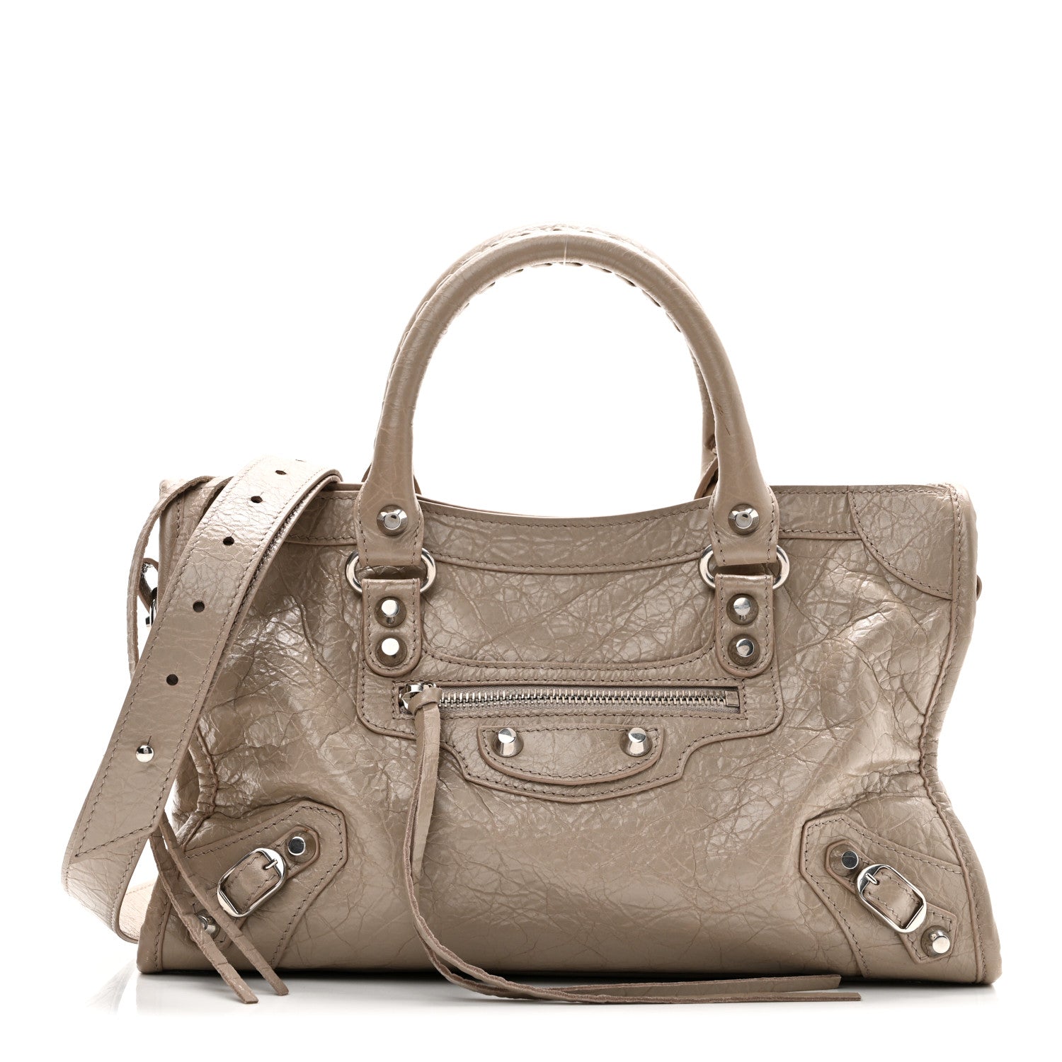 Balenciaga Agneau Arena Silver Hardware Small Le City Stone Beige 1 of 11
