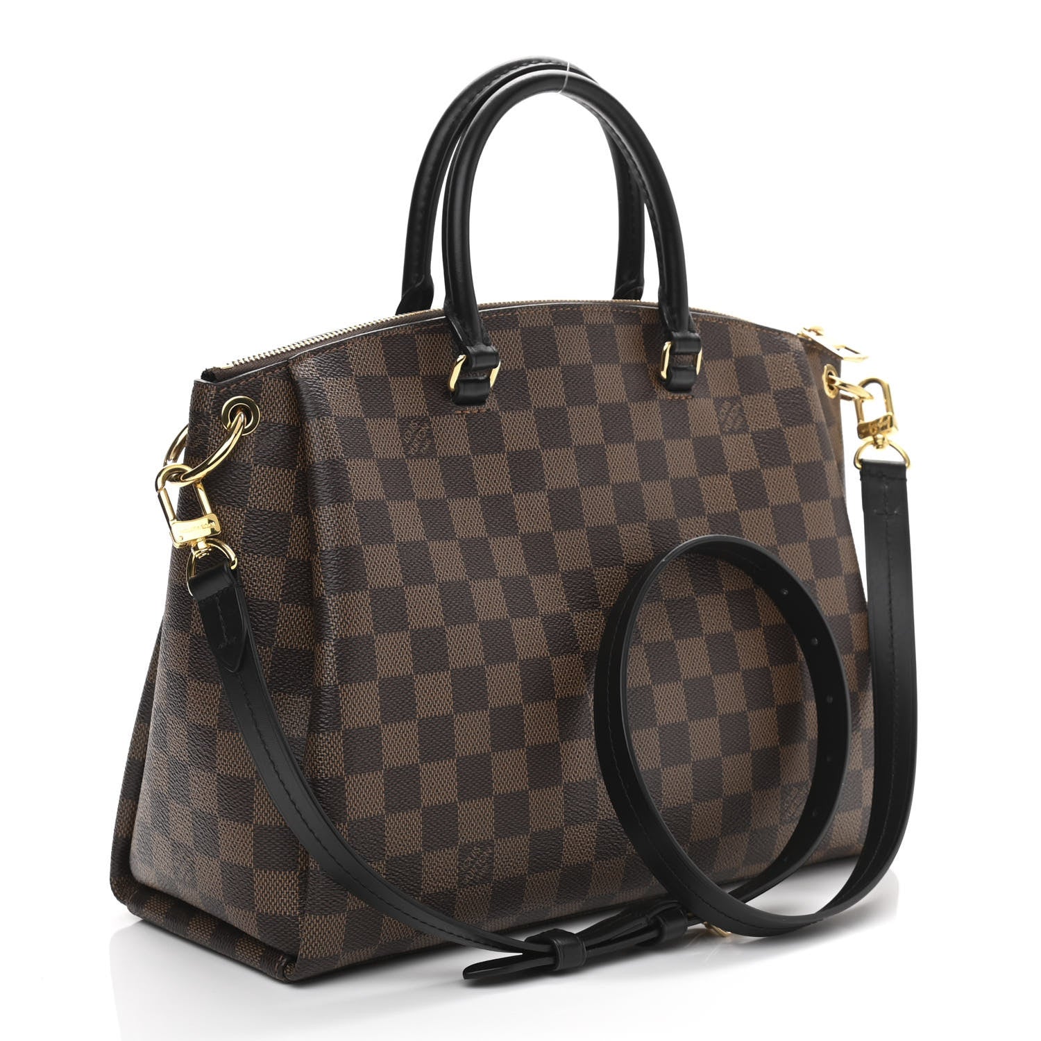 Louis Vuitton Damier Ebene Odeon Tote MM Black 3 of 9