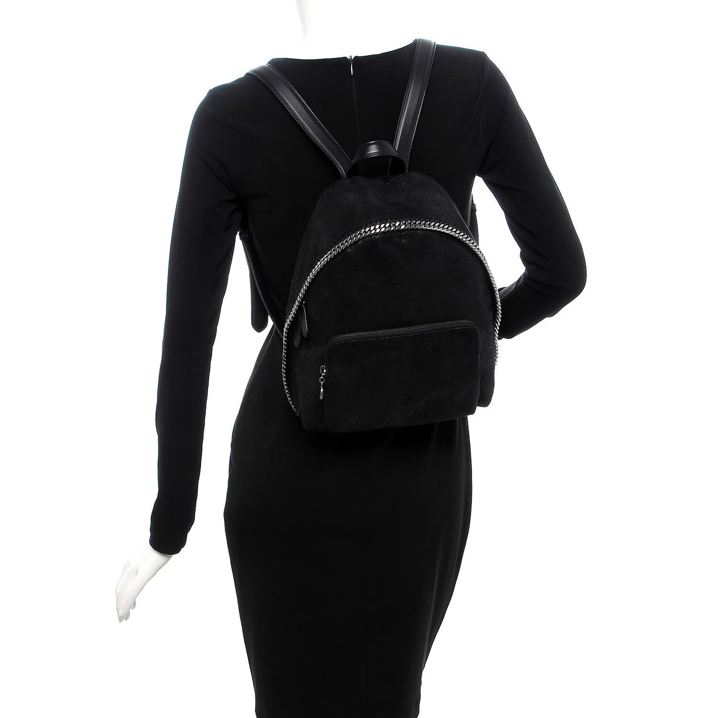 Shaggy Deer Small Falabella Backpack Black