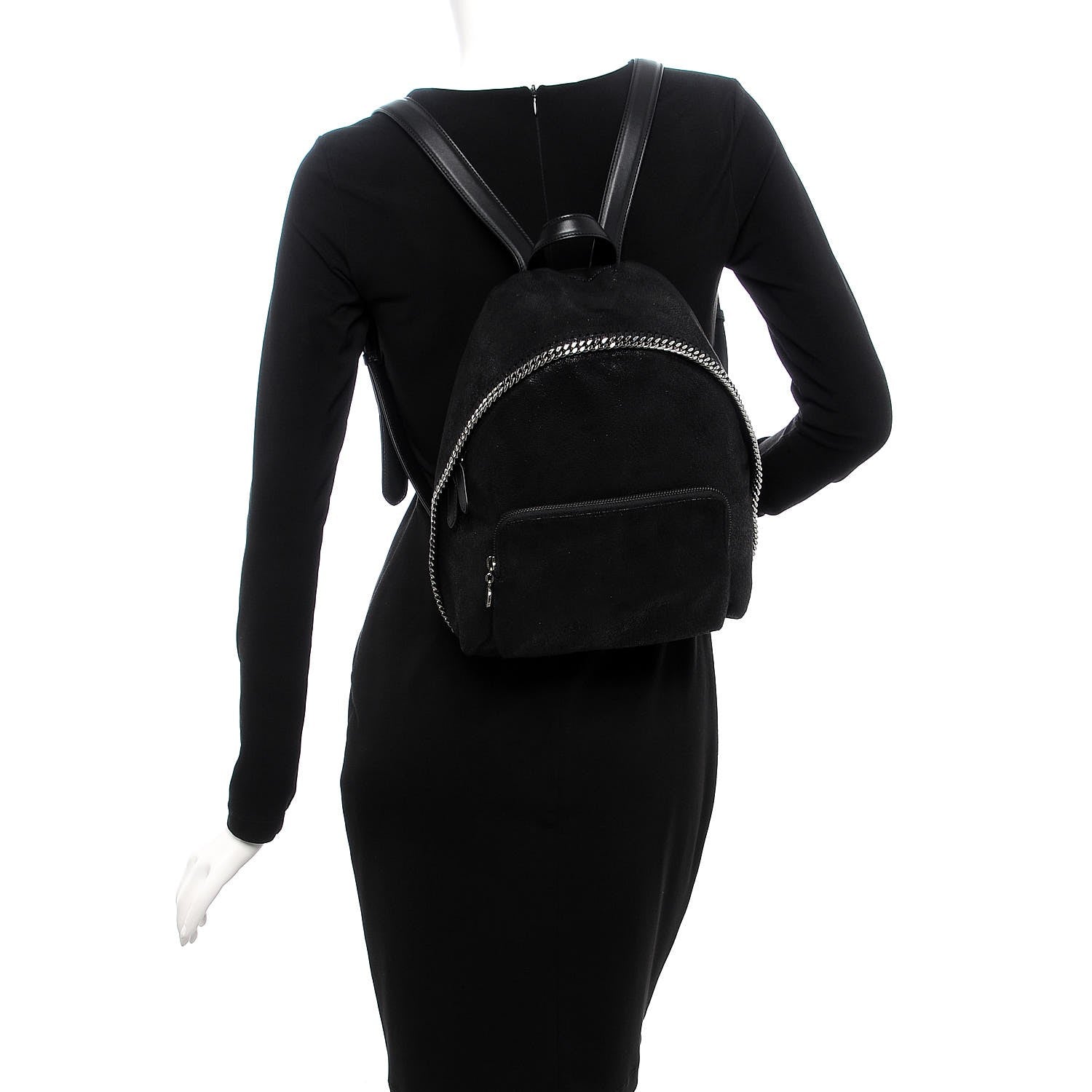 Stella McCartney Shaggy Deer Small Falabella Backpack Black 2 of 7