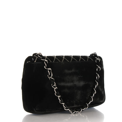 Chanel Velvet Chain Small Single Flap Black 3 of 8