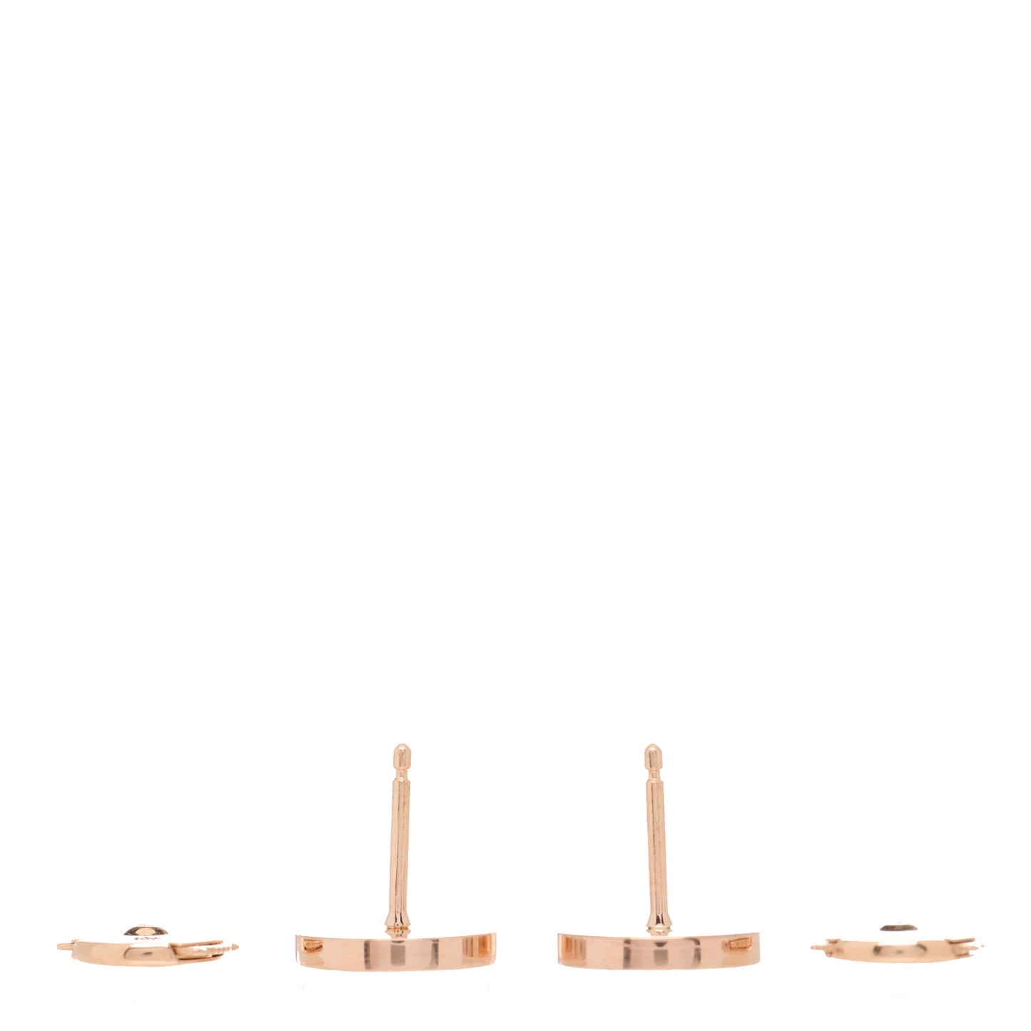 18K Rose Gold Diamond BVLGARI BVLGARI Stud Earrings