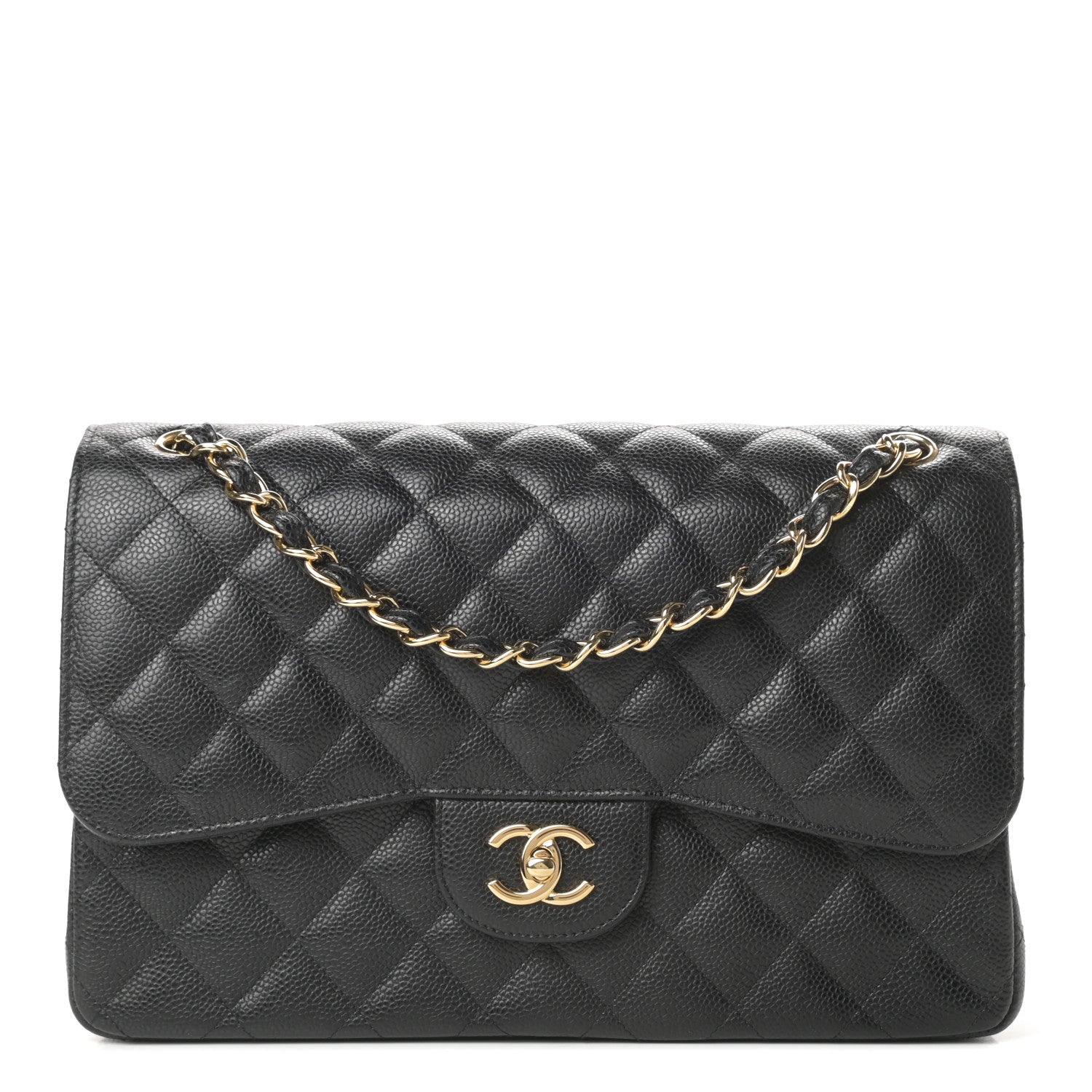 Chanel Caviar Quilted Jumbo Double Flap Black 1 of 12