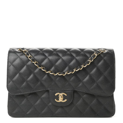 Chanel Caviar Quilted Jumbo Double Flap Black 1 of 12